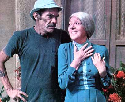 personagem seu madruga bravo com a dona clotilde do seriado chaves