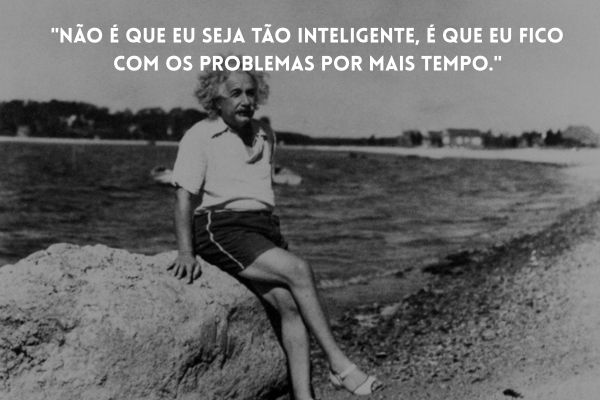 frases de albert enstein albert enstein sentado na pedra de frente para o lago