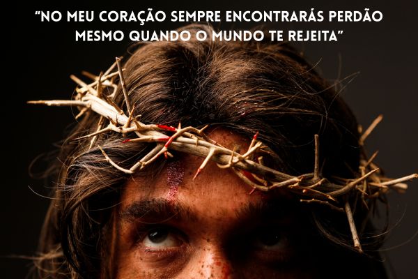 frases sagrado coração de jesus jesus com coroa na cabeça