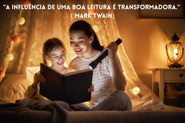 frases sobre influência mãe e filha com livro aberto