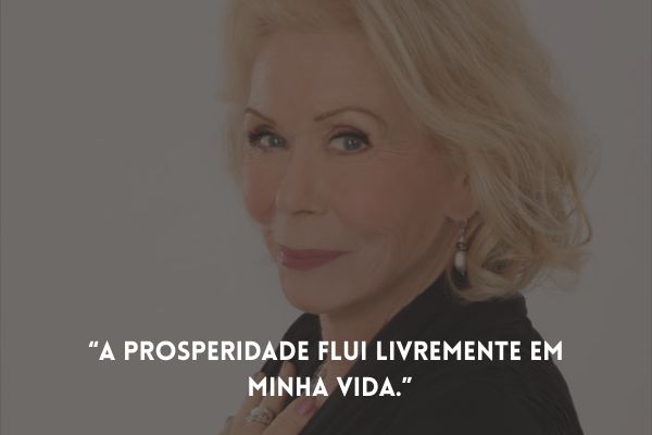 louise hay uma senhora loira tirou foto de lado e esta sorrindo