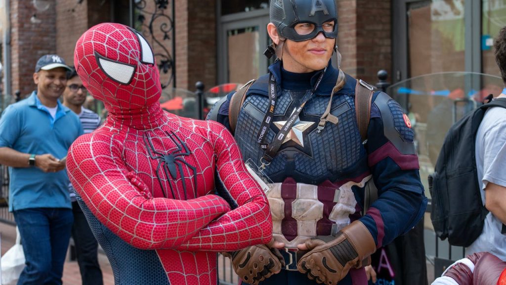 homem aranha e capitão américa