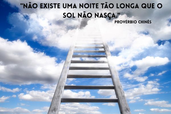 frases de esperança uma escada apontada para o céu