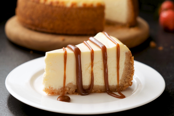 pedaço de cheesecake