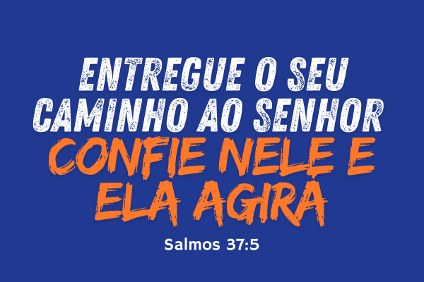 quadro em azul escrito frases bíblicas motivacionais