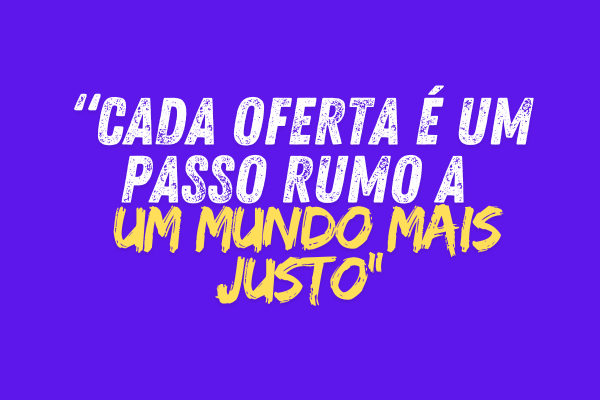 frase sobre dísimo em branco e amarelo com fundo lilás