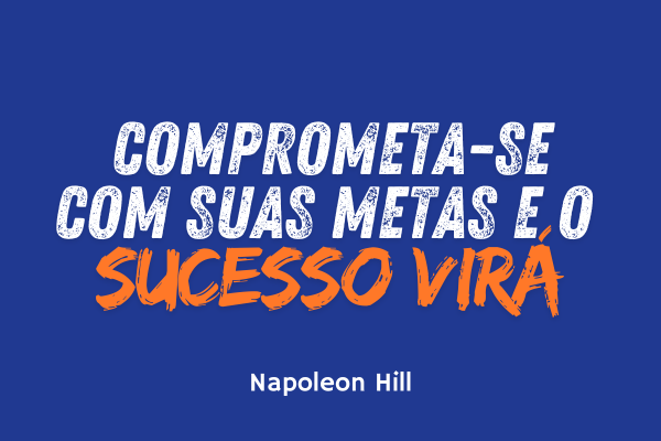 quadro em azul com frase motivacional