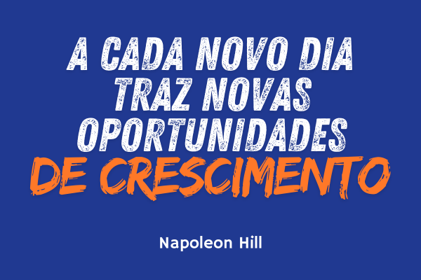 quadro em azul escrito frase motivacional