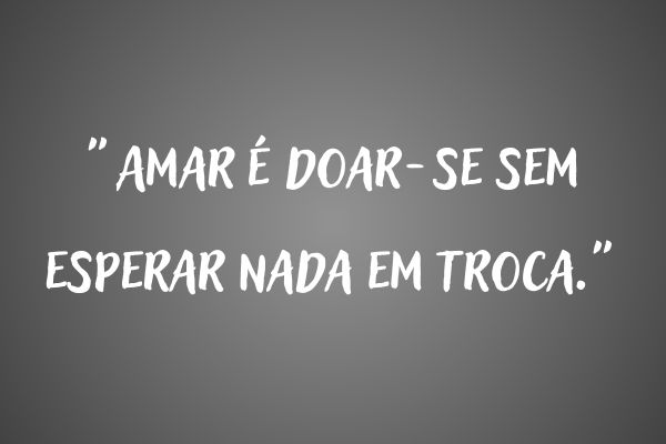 frase com fundo cinza