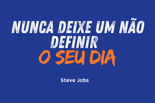 quadro em azul com frase motivacional