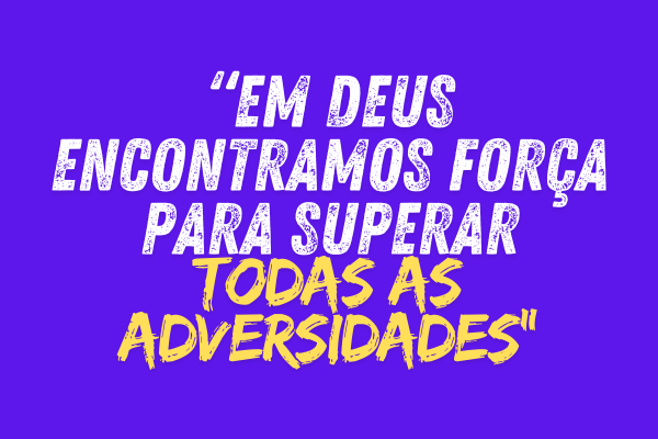 uma frase em branco e amarelo com o fundo lilas