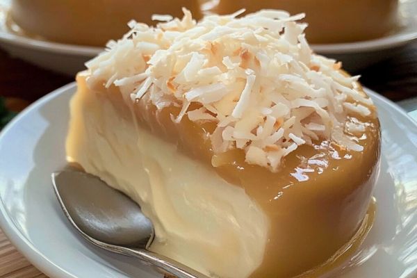 Pudim de Côco com Caramelo Cremoso