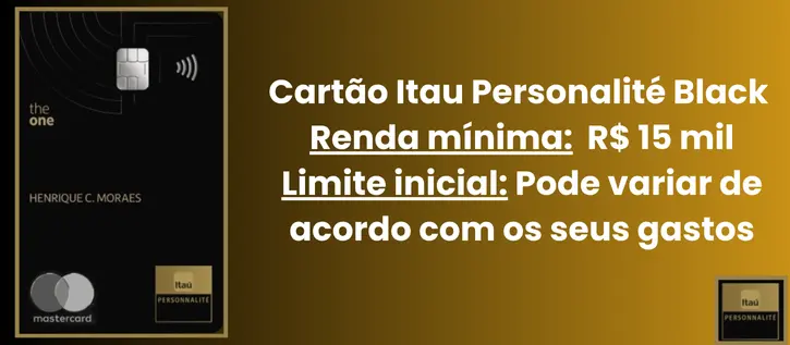 cartão de crédito itau personnalité black cartão de crédito itau personnalité black