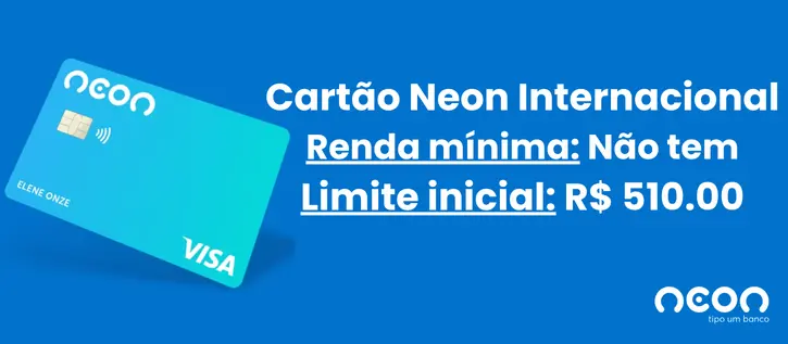 cartão neon internacional cartão neon internacional