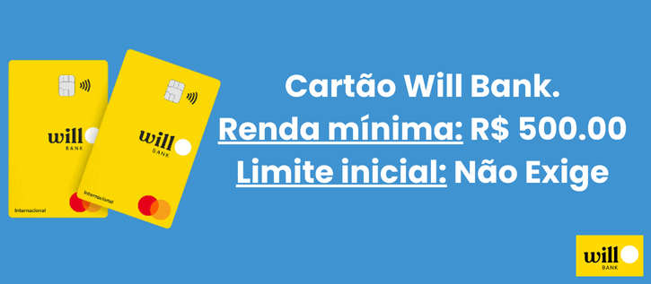 cartão de crédito will bank cartão de crédito will bank