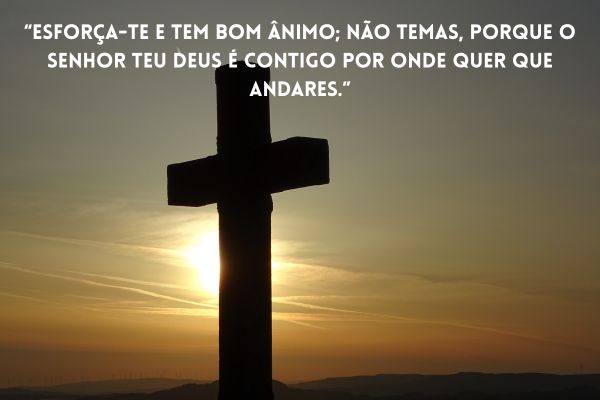 frases motivação deus uma cruz com por do sol
