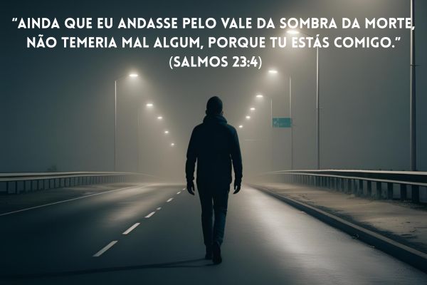 reflexão bíblica uma pessoa caminhando sozinha a noite
