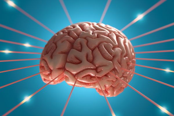 transtorno de ansiedade cerebro com fundo azul
